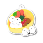 Kotetsu diary(SUZURI店)のシマエナガ×お弁当 Acrylic Key Chain