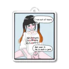 くまの中の人の失恋Ｔシャツとうさ Acrylic Key Chain