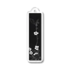 PALA's SHOP　cool、シュール、古風、和風、の白と黒　花模様 Acrylic Key Chain