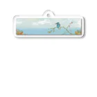 Nellyhime のアートのカワセミ (Kingfisher) Acrylic Key Chain