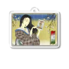 nidan-illustrationの"錦板を遣ふ女の図" #1 Acrylic Key Chain