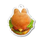 うさぎさんストアのうさぎバンズバーガー アクリルキーホルダー