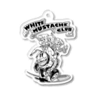 nidan-illustrationの"WHITE MUSTACHE CLUB"(タイトルなし)) アクリルキーホルダー