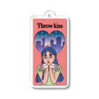 TSUKIKOU SHOP の投げキッスの女の子 Acrylic Key Chain