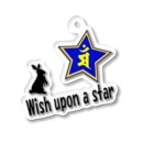 Yuko’ｓ Galleryの【開運祈願】星に願いを！ Wish upon a star! 卯年生まれ守護梵字マン Acrylic Key Chain