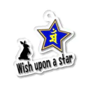 Yuko’ｓ Galleryの【開運祈願】星に願いを！ Wish upon a star! 卯年生まれ守護梵字マン アクリルキーホルダー