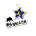 Yuko’ｓ Galleryの【開運祈願】星に願いを！ Wish upon a star! 亥年生まれ守護梵字キリーク Acrylic Key Chain