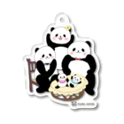 大阪ぱんだ(大阪パンダ)のパンダ写真館にて「5人家族になりました」 Acrylic Key Chain