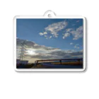 藤色の書斎の橋と空と夕日と🌁🌇 Acrylic Key Chain