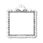 madein8☞shopの8site-frame《black》 Acrylic Key Chain