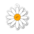 maricos shopのwhite flower Acrylic Key Chain