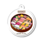 猫と釣り人のSUSHI_1RW_ST Acrylic Key Chain