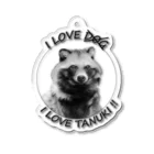 有限会社サイエンスファクトリーのI LOVE TANUKI !! Acrylic Key Chain