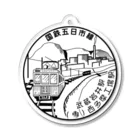 駅長事務室の武蔵岩井駅スタンプ風 Acrylic Key Chain