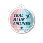 Teal Blue CoffeeのTEAL BLUE AIRLINES アクリルキーホルダー