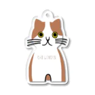 aiueoneko358の茶ハチワレちゃん Acrylic Key Chain