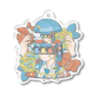 カズシフジイのKAWAII girl collage Acrylic Key Chain