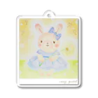 うさぎパステルのうさぎのわたげちゃん Acrylic Key Chain