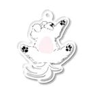 merciro maltese dogの熟睡マルチーズ犬 Acrylic Key Chain