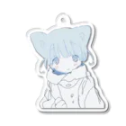 ゆーきんの絵ぐっずのつめたいねこ Acrylic Key Chain