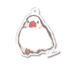 Joy. Ree Illustration SUZURI Shop の溶けてる文鳥（アクリルキーホルダー） Acrylic Key Chain