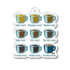 Teal Blue CoffeeのRoasted coffee Acrylic Key Chain