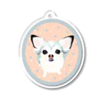 遥ん/犬顔絵　のしゃくれチワワのビビィちゃん アクキー Acrylic Key Chain