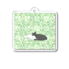 ロジローの起こさないでね🐈‍⬛　グリーン Acrylic Key Chain