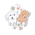 遥ん/犬顔絵　のシュウさんところんさんアクキー Acrylic Key Chain