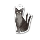 烏帽子 眇眼のおばけねこまた Acrylic Key Chain