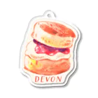 ogura kyoko illustrationのDevon クリームが先！ アクリルキーホルダー