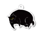 タバタ画房のふてぶてしいクロねこ Acrylic Key Chain