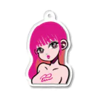 西本マキ MAKI NISHIMOTOのNISHIMAAKIIアクキー_pink Acrylic Key Chain