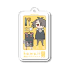 猫さんのパッケージ風のかわいい男 Acrylic Key Chain