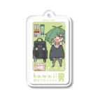 猫さんのパッケージ風のかわいい男 Acrylic Key Chain