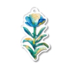 シバタリョウの明るい色の花 Acrylic Key Chain