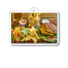 NY　tobiraのハンバーガーセット Acrylic Key Chain