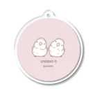 aoamo shopのコザクラインコのアクリルキーホルダー(グレーピンク) Acrylic Key Chain