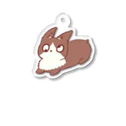 もぐもぐパルプの斜視の犬 Acrylic Key Chain