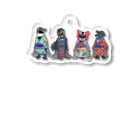 ヤママユ(ヤママユ・ペンギイナ)の桜梅桃李-Spheniscus Kimono Penguins- Acrylic Key Chain