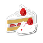 *NAGI*（ナギ）のうさぎとケーキ（ショートケーキ） Acrylic Key Chain