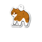 猫ねこママどんぐりのころちゃんのむちむちおしりとまん丸しっぽ Acrylic Key Chain