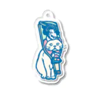 pipippuの羽子板猫 Acrylic Key Chain