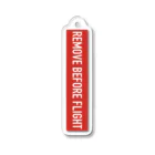 IKEYAN STOREのREMOVE BEFORE FLIGHT フライトタグ アクリルキーホルダー