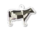 渦のおみせやさんのローポリな牛 Acrylic Key Chain