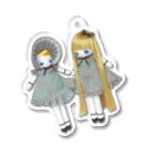 麻琴 (Makoto)の文化人形 あけぼの アクリルキーホルダー Acrylic Key Chain