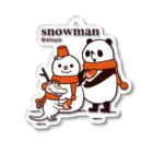 キッチュの雪だるま　パンダのおはなし Acrylic Key Chain