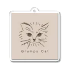 I E Nの気難しいネコ”grumpy cat” アクリルキーホルダー