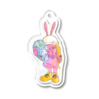 atori M shopのうさぎ君の日常・登校中 Acrylic Key Chain