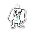 パンキーくんのパンキーくん　モノライン　ブルーP Acrylic Key Chain